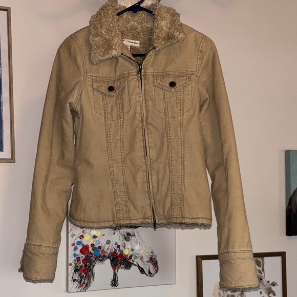 Abercrombie & Fitch Jackets & Blazers - Abercrombie & Fitch Vintage Corduroy Double-Zip Short Trucker Jacket, Size M